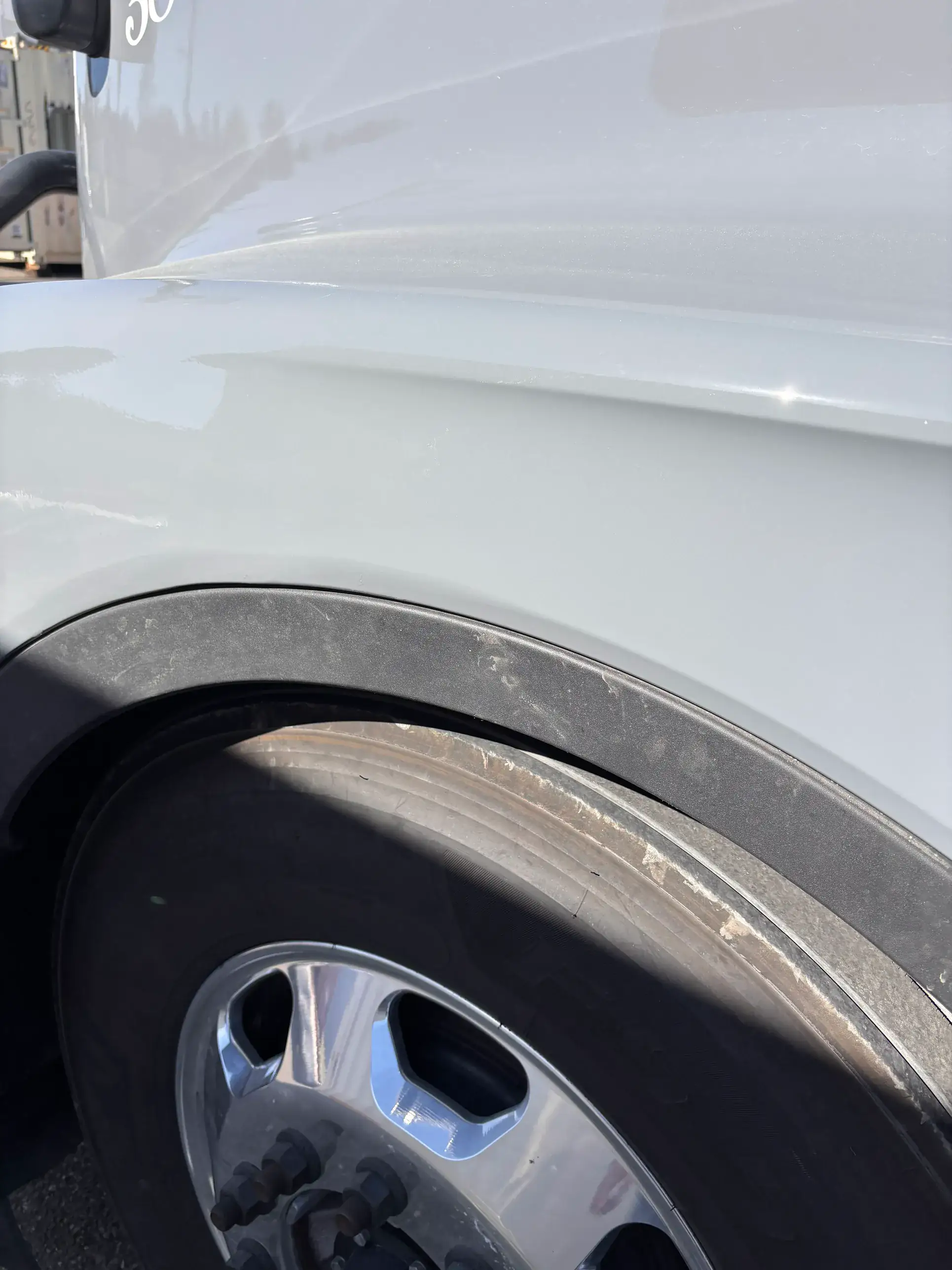 After — fender restored, smooth and clean